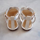 LOUIS VUITTON White Multicolour Murakami Ankle Sandal Strap Gold Hardware Sz 37