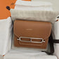 HERMES Roulis Slim Evercolor Gold with Inner Zipped Pouch Palladium Hardware (Z Stamp)