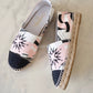 CHANEL 19C Star Pink White Canvas Espadrilles Shoes Size 37 EU