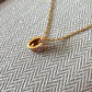 HERMES H Pop Mini Pink Rose Dragee Necklace Gold Hardware