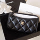 CHANEL Black Caviar New Style XL Zippy Card Holder Wallet Gold Hardware