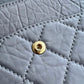 CHANEL Grey Calfskin 2.55 Reissue 227 Flap Bag Brushed Gold Hardware 14 Series