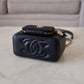 CHANEL Black Caviar Cargo Top Handle Rectangular Vanity 2023 Gold Hardware