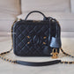 CHANEL Filigree Black Caviar Medium Vanity Case Brushed Gold Hardware