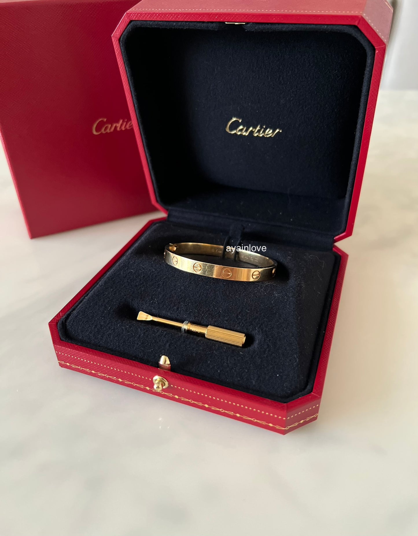 CARTIER 18KT Yellow Gold LOVE Classic Model Bracelet 2022 Size 16