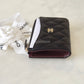 CHANEL Black Caviar New Style XL Zippy Card Holder Wallet Gold Hardware