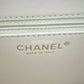 CHANEL White Shiny Calfskin Mini Kelly 19cm Shopping Bag Gold Hardware