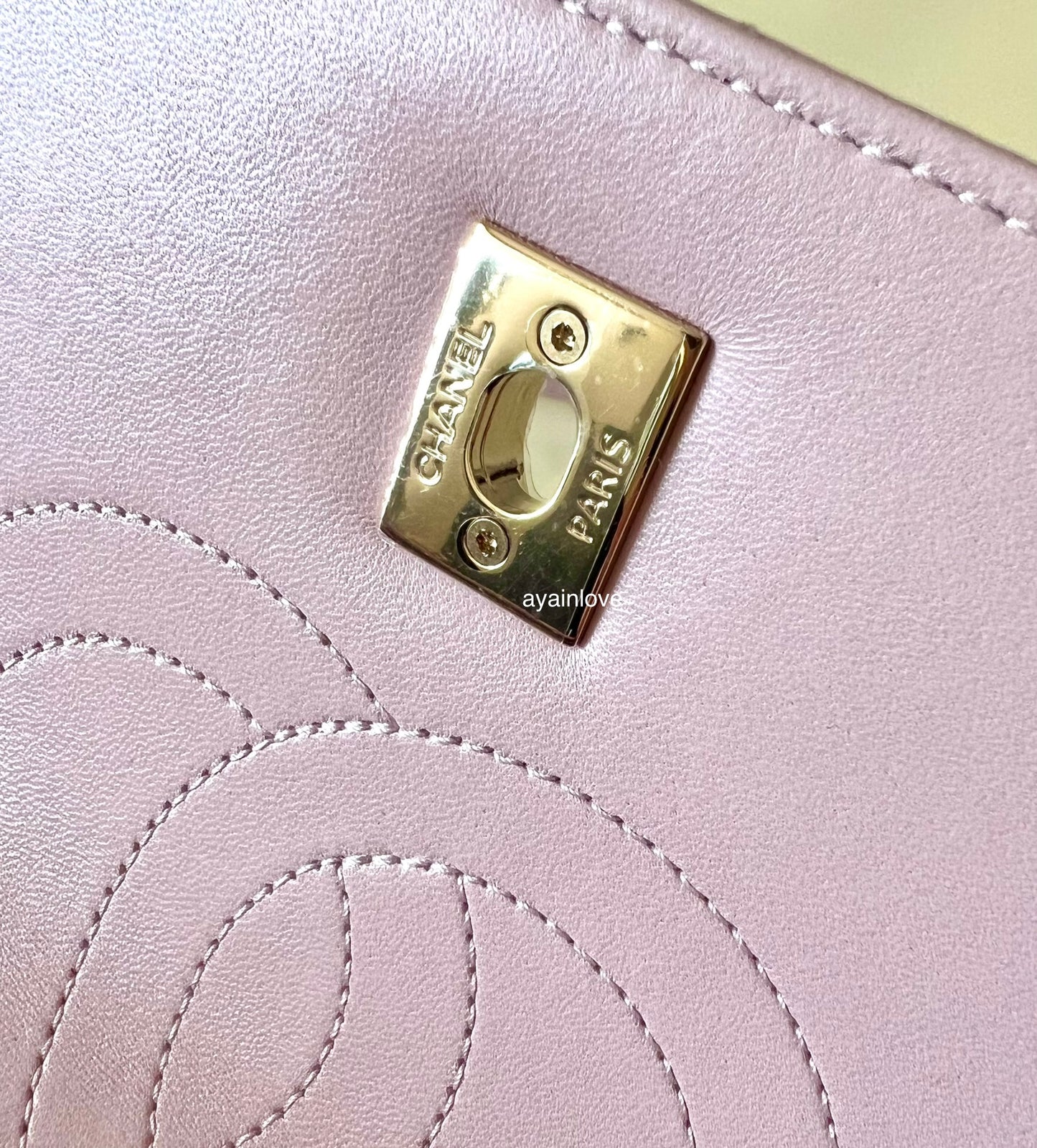 CHANEL 21S Light Pink Small Trendy Flap Bag Light Gold Hardware