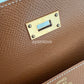 HERMES Kelly Long Wallet Gold Epsom Gold Hardware Z Stamp