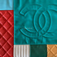 CHANEL 17C Multicolour Quilted Patchwork Large O Case Gold Hardware