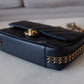 CHANEL 23C Black Caviar CC You 24cm Small Flap Bag Gold Hardware