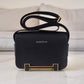 HERMES Geta Black Noir Chevre Mysore Goat Skin Gold Hardware Z Stamp