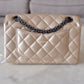 CHANEL 19K Iridescent Light Beige Sheepskin 2.55 Reissue 224 Mini Flap Bag Ruthenium Hardware