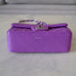 CHANEL 20C Purple Lambskin Quilted Rectangular Mini Flap Bag Silver Hardware