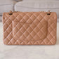 CHANEL 18S Pearly Dark Beige Caviar Medium/Large Classic Flap Light Gold Hardware