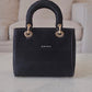 DIOR Medium Lady Dior Black D-Lite Cannage Embroidery 2020 Light Gold Hardware