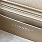 CHANEL 19K Iridescent Light Beige Sheepskin 2.55 Reissue 224 Mini Flap Bag Ruthenium Hardware