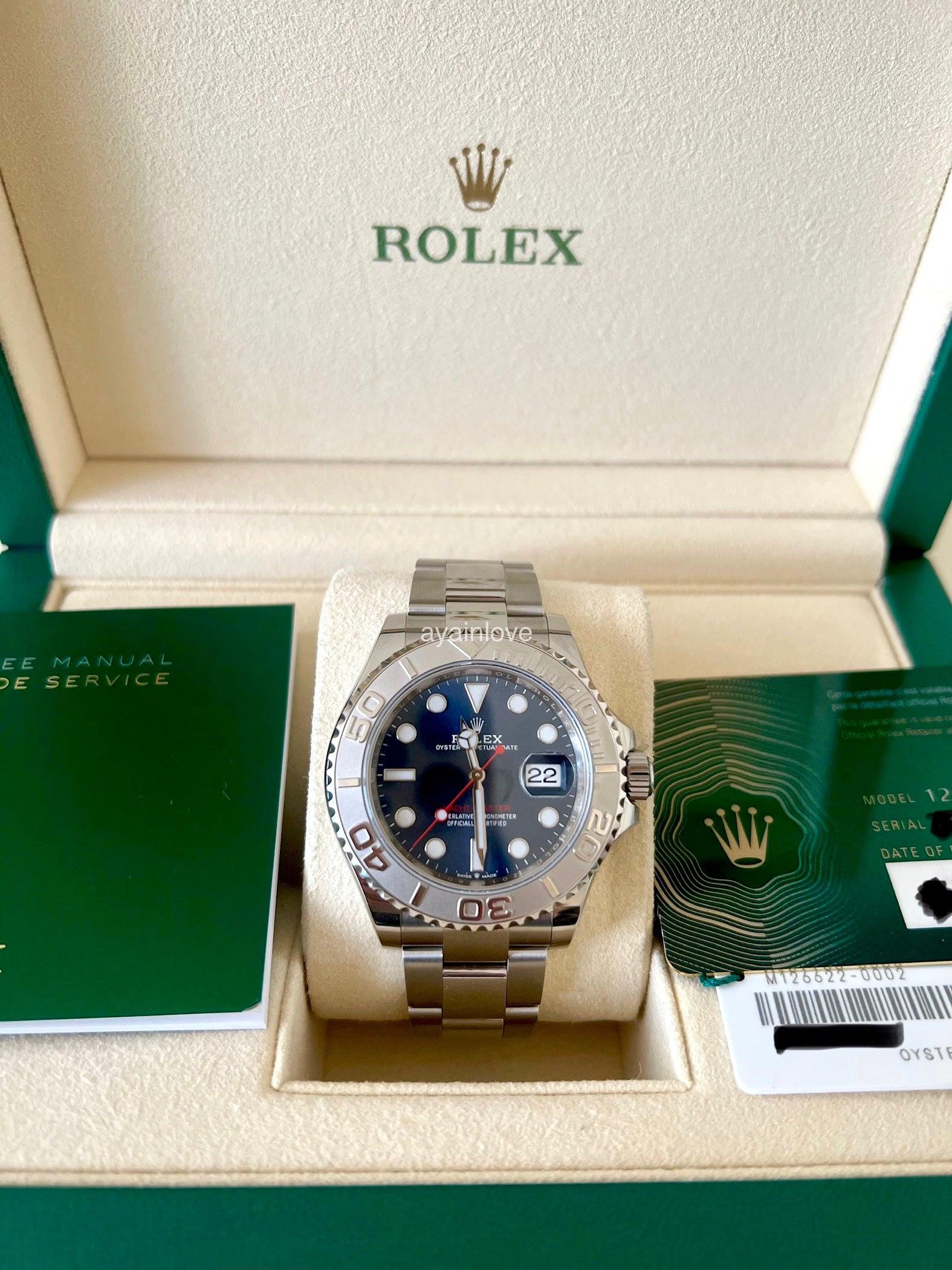 Rolex yacht outlet master 40 blue