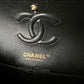 CHANEL 21S Black Chevron Caviar Small Classic Flap Light Gold Hardware