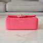 CHANEL 21S Pink Caviar Top Handle Rectangular Mini Brushed Gold Hardware