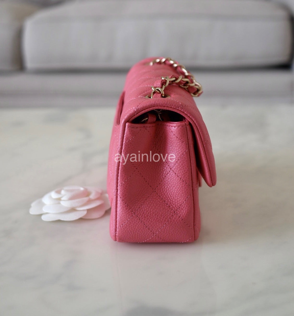 Chanel mini rectangular on sale pink