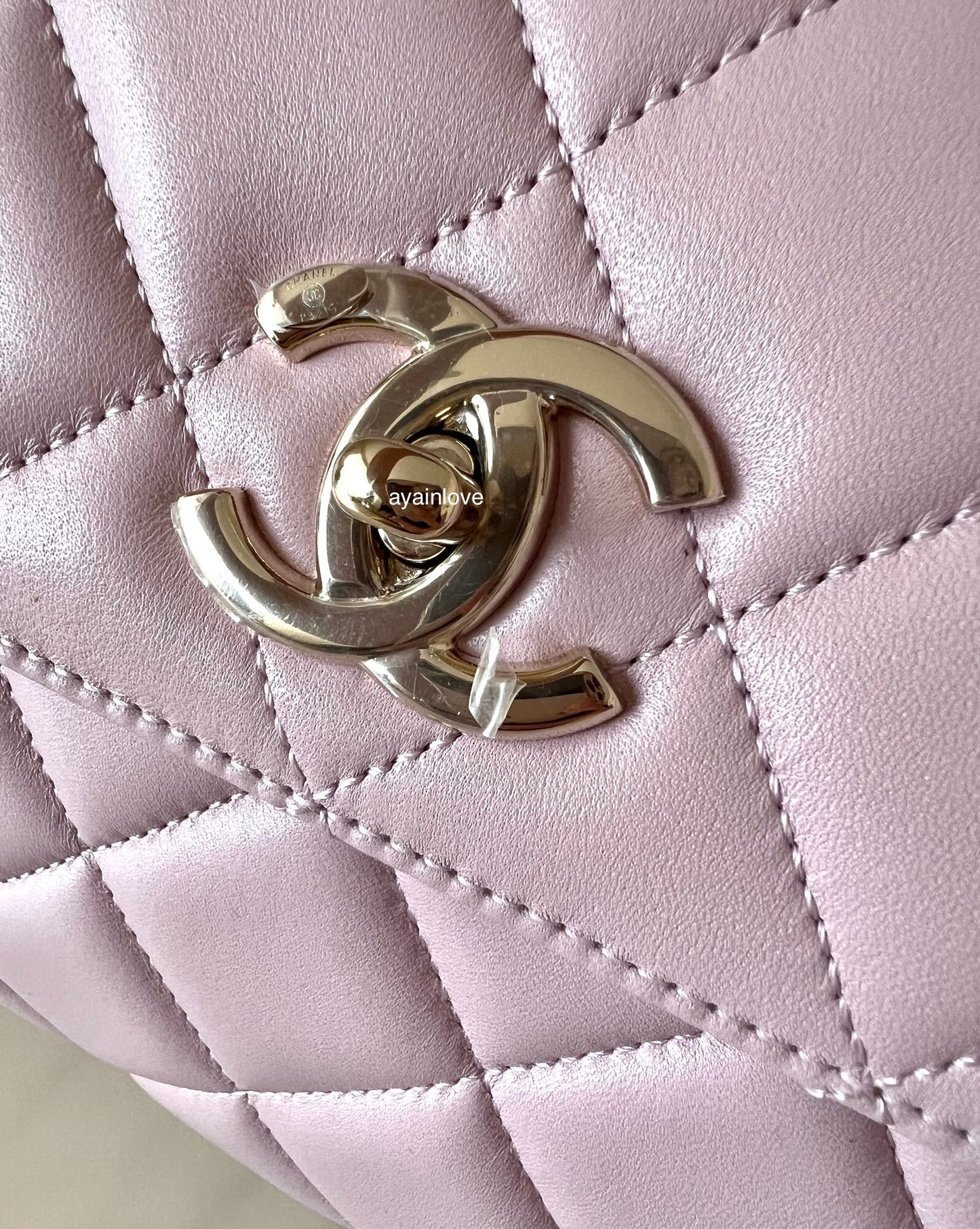 CHANEL 21S Light Pink Small Trendy Flap Bag Light Gold Hardware