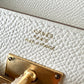 HERMES Kelly To Go 18 KTG Clutch Epsom Craie Gold Hardware