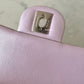 CHANEL 21S Iridescent Light Pink Calfskin Rectangular Mini Bag Light Gold Hardware