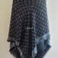 LOUIS VUITTON LV Monogram Shine Black M75123 Silk Wool Large Shawl Scarf Stole