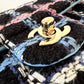 CHANEL 22S Black Multicolour Tweed Rectangular Mini Flap Bag Light Gold Hardware