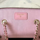 CHANEL 22C Pink Caviar Classic Rectangular Vanity On Chain Light Gold Hardware