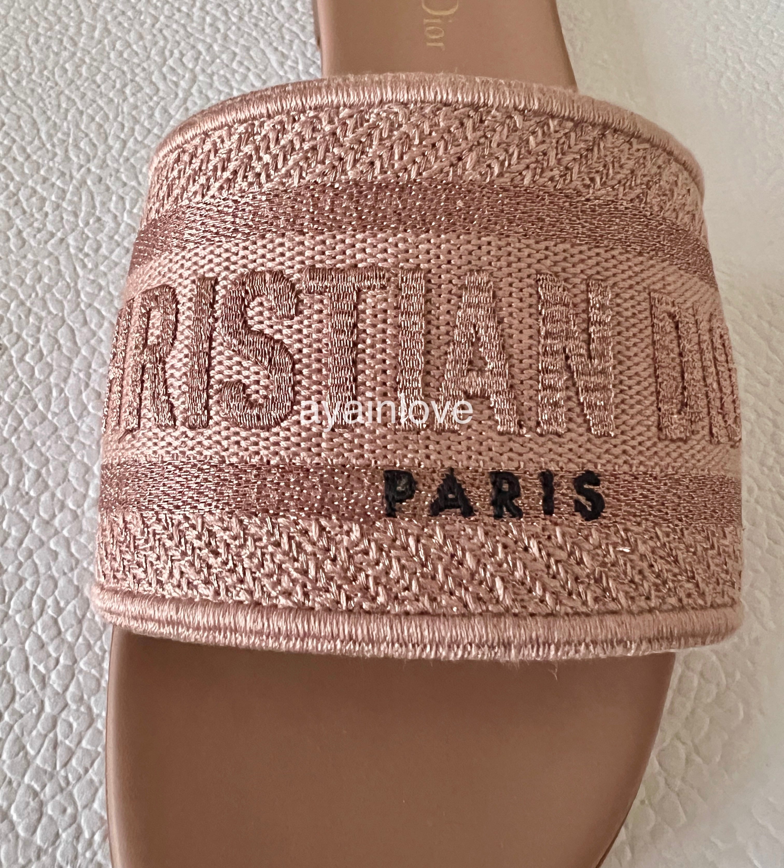 DIOR Pink Rose Des Vents Dway Embroided Slides Sandals Size 38 AYAINLOVE CURATED LUXURIES