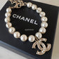 CHANEL 19C Pearl CC Bracelet Light Gold Hardware