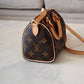 LOUIS VUITTON LV Nano Speedy Monogram Bag *Old Version* Gold Hardware