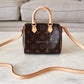 LOUIS VUITTON LV Nano Speedy Monogram Bag *Old Version* Gold Hardware