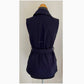 HERMES Dark Navy Cotton Three-in-One Trench Coat Vest Size 34