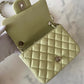 CHANEL 23C Light Green Microchipped Classic Quilted Square Mini Flap Bag Light Gold Hardware