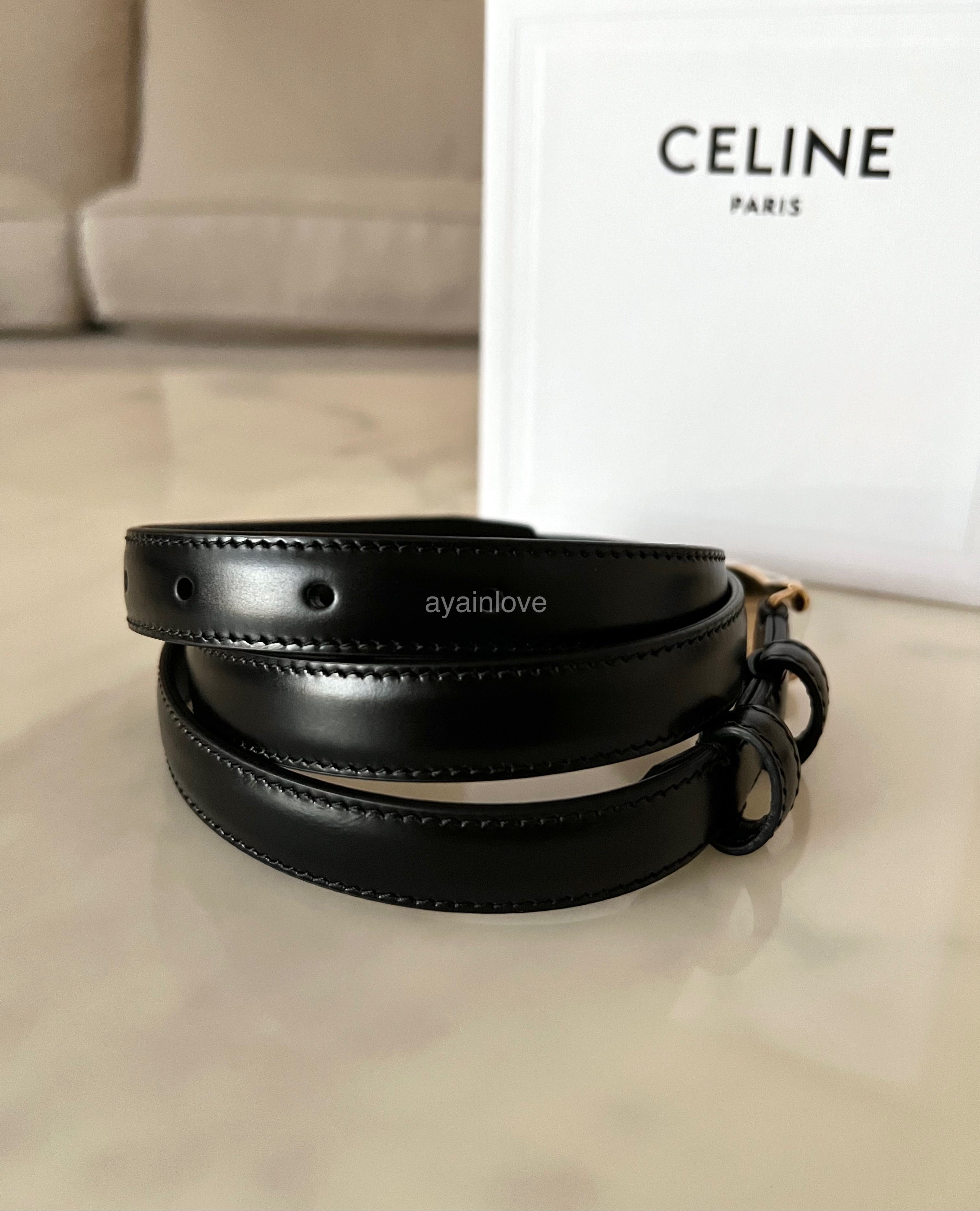 NWT BLACK ＣELINE SMALL TRIOMPHE BELT - deals size 70