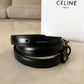 CELINE Small Black Triomphe Belt Calf Skin Size 90