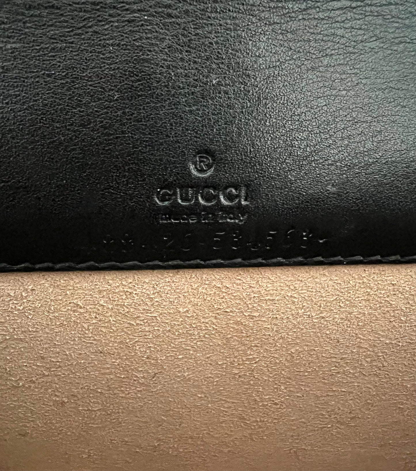 GUCCI GG Marmont Black Calf Skin Matelasse Chevron Mini Chain Flap Bag Gold Hardware