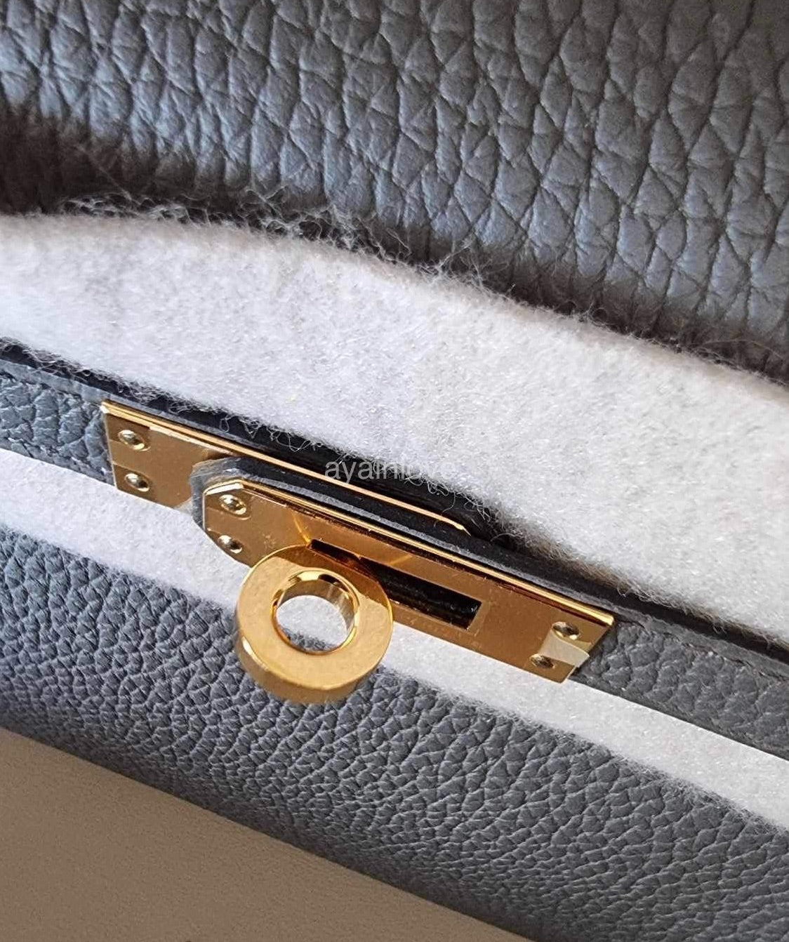 Satisfaction guarantee HERMES Kelly 25 Retourne Gris Etain Togo