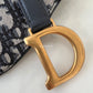 DIOR Saddle Blue Oblique Jacquard Belt Pouch Bag Gold Hardware