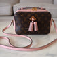 LOUIS VUITTON Saitonge Monogram Pink Rose Poudre Calf Skin Leather Gold Hardware