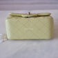 CHANEL 23C Light Green Microchipped Classic Quilted Square Mini Flap Bag Light Gold Hardware