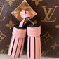 LOUIS VUITTON Saitonge Monogram Pink Rose Poudre Calf Skin Leather Gold Hardware