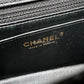 CHANEL 17C Black Caviar Edge Stitching Rectangular Mini Flap Bag Gold Hardware