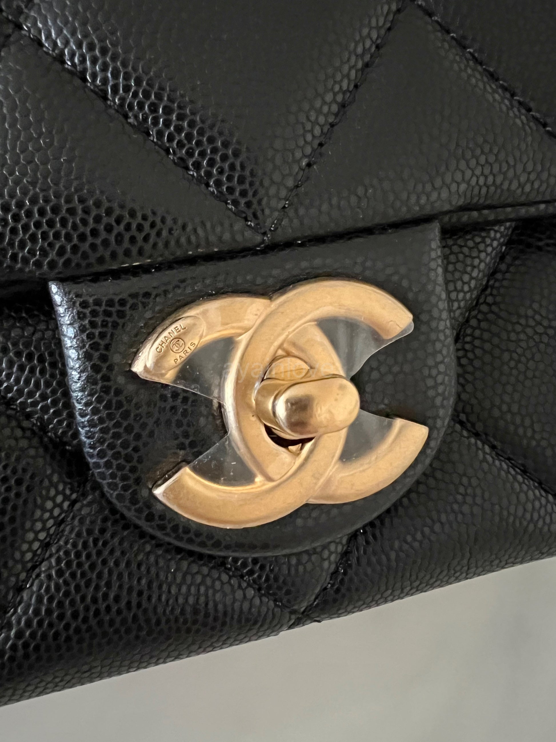 Chanel 22A Twist Your Buttons Hobo Shoulder Bag Caviar Black GHW (Micr