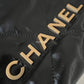 CHANEL 23A Mini 22 Black Shiny Calf Skin Bag Gold Hardware
