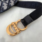 DIOR Saddle Blue Oblique Jacquard Belt Pouch Bag Gold Hardware