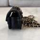 CHANEL Black Caviar AirPods Pro Case Quilted Flap Necklace Strap  Gold Hardware